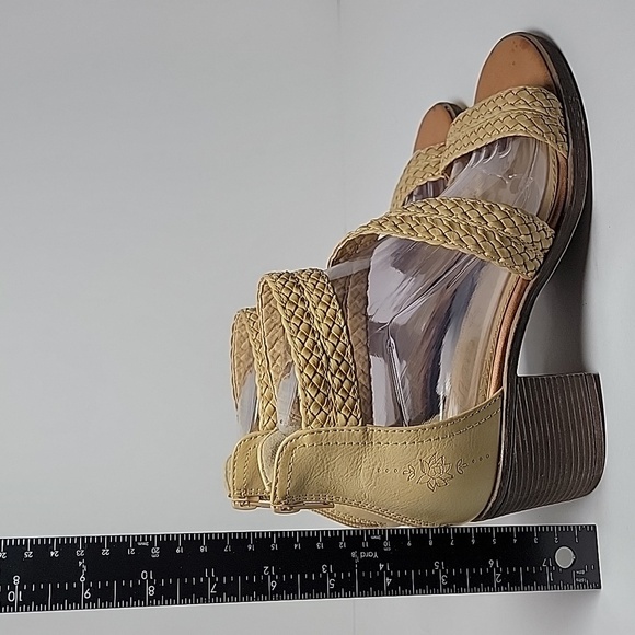 Sugar Haidee Sandal Braided Strappy Back Zip Faux Leather Stacked Block Heel 7.5 - Picture 16 of 16